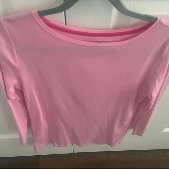 Talbots Small,Soft Pink,3/4 Sleeve Pima cotton, Bateau Neck Tee, Like new - Picture 1 of 6